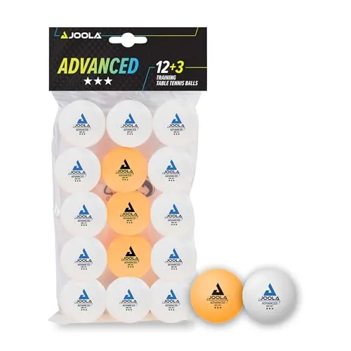JOOLA Training Advanced balles ping-pong 15 pièces 3 étoiles