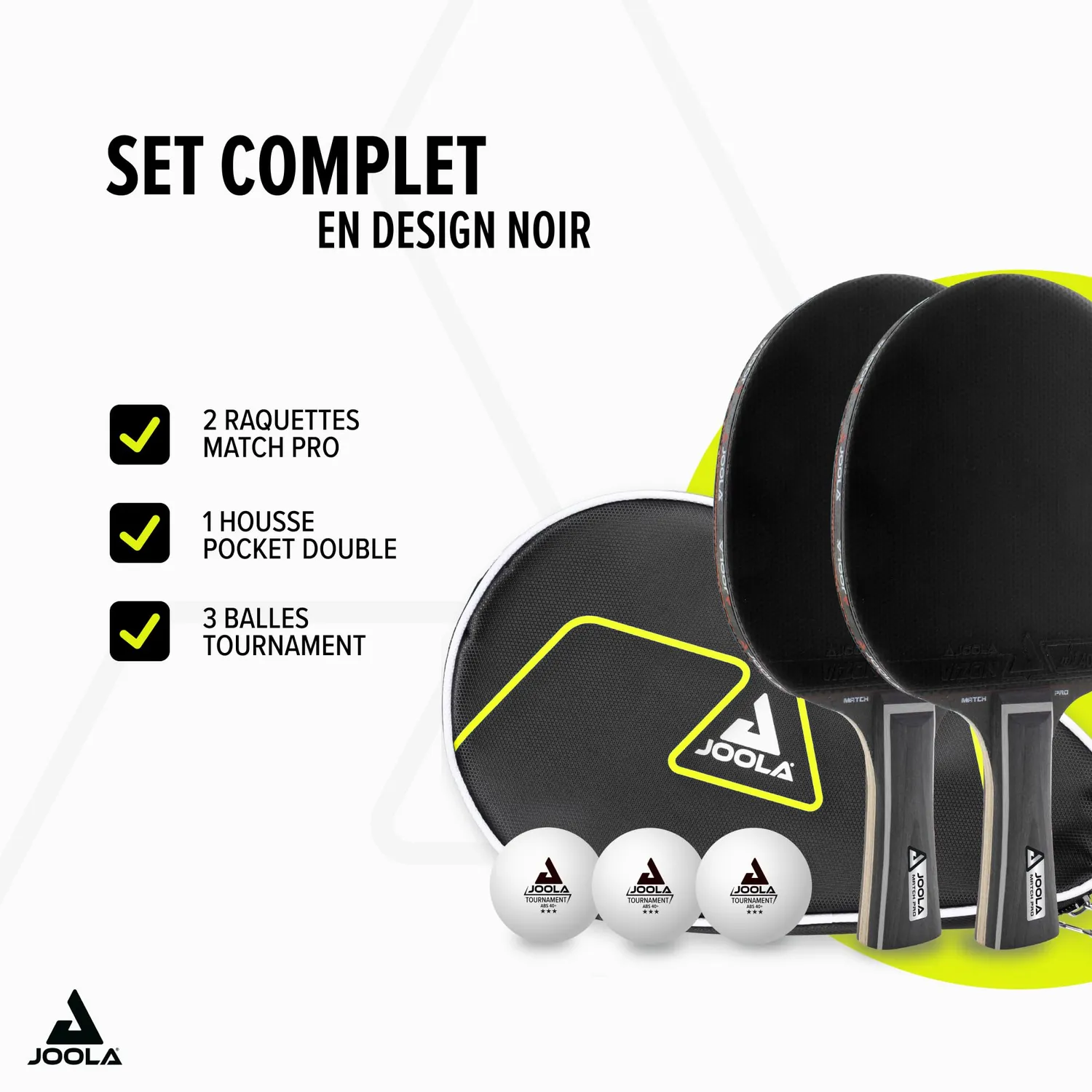 JOOLA Duo Pro set ping pong 6 pièces filet inclus