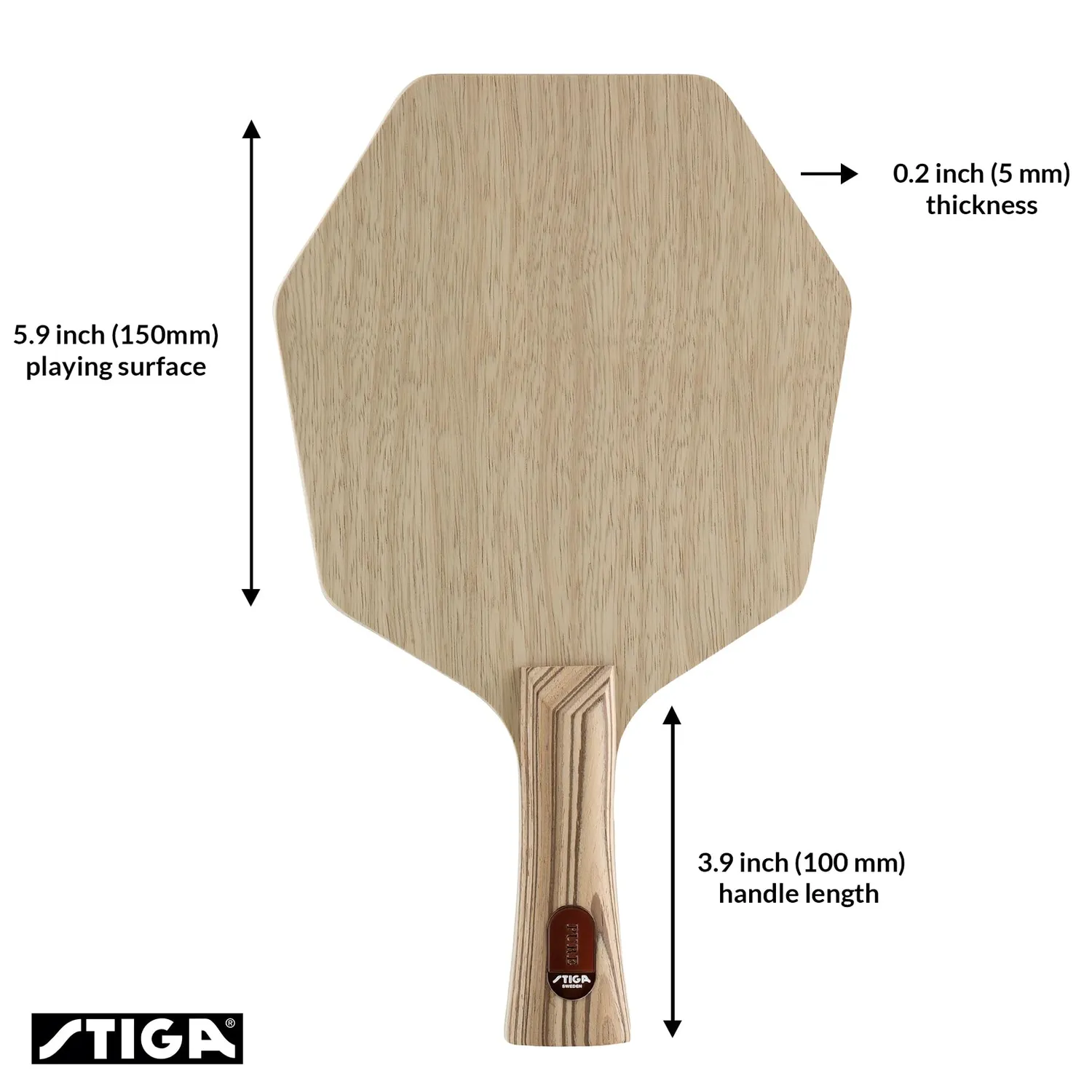 STIGA Pure bois de tennis de table 7 plis Master concave