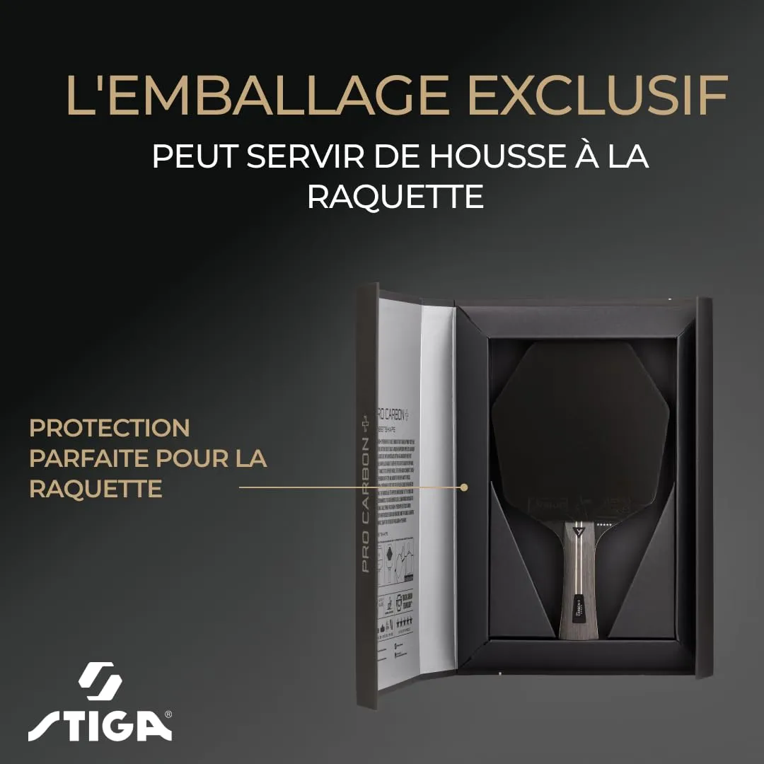STIGA Cybershape Pro Carbon+ raquette ping 5 étoiles