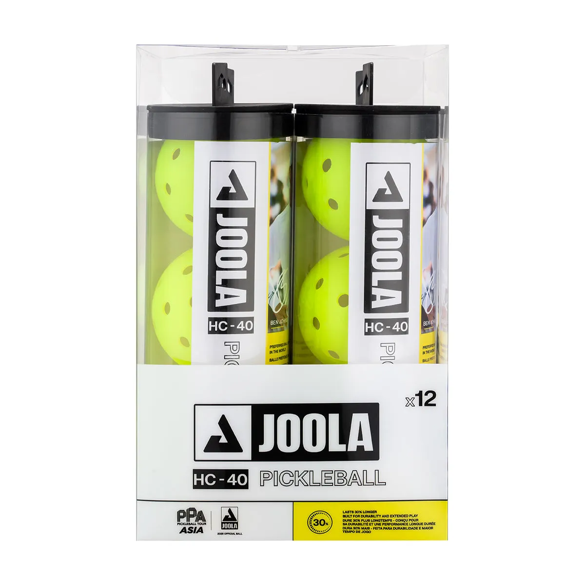 JOOLA HC-40 balles pickleball extérieur pack de 3