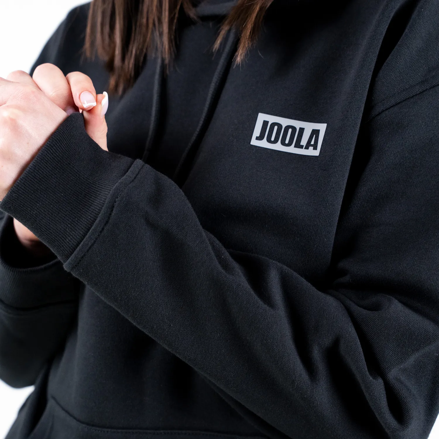 JOOLA Sweat Capuche Polaire Unisexe Noir Coton