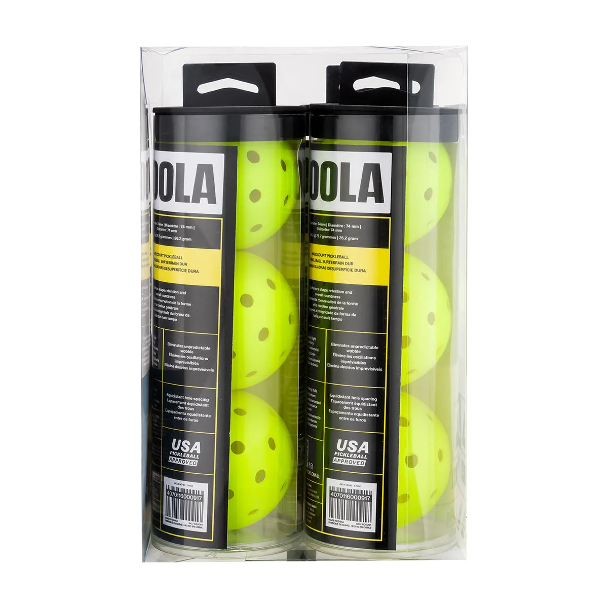 JOOLA HC-40 balles pickleball extérieur pack de 3