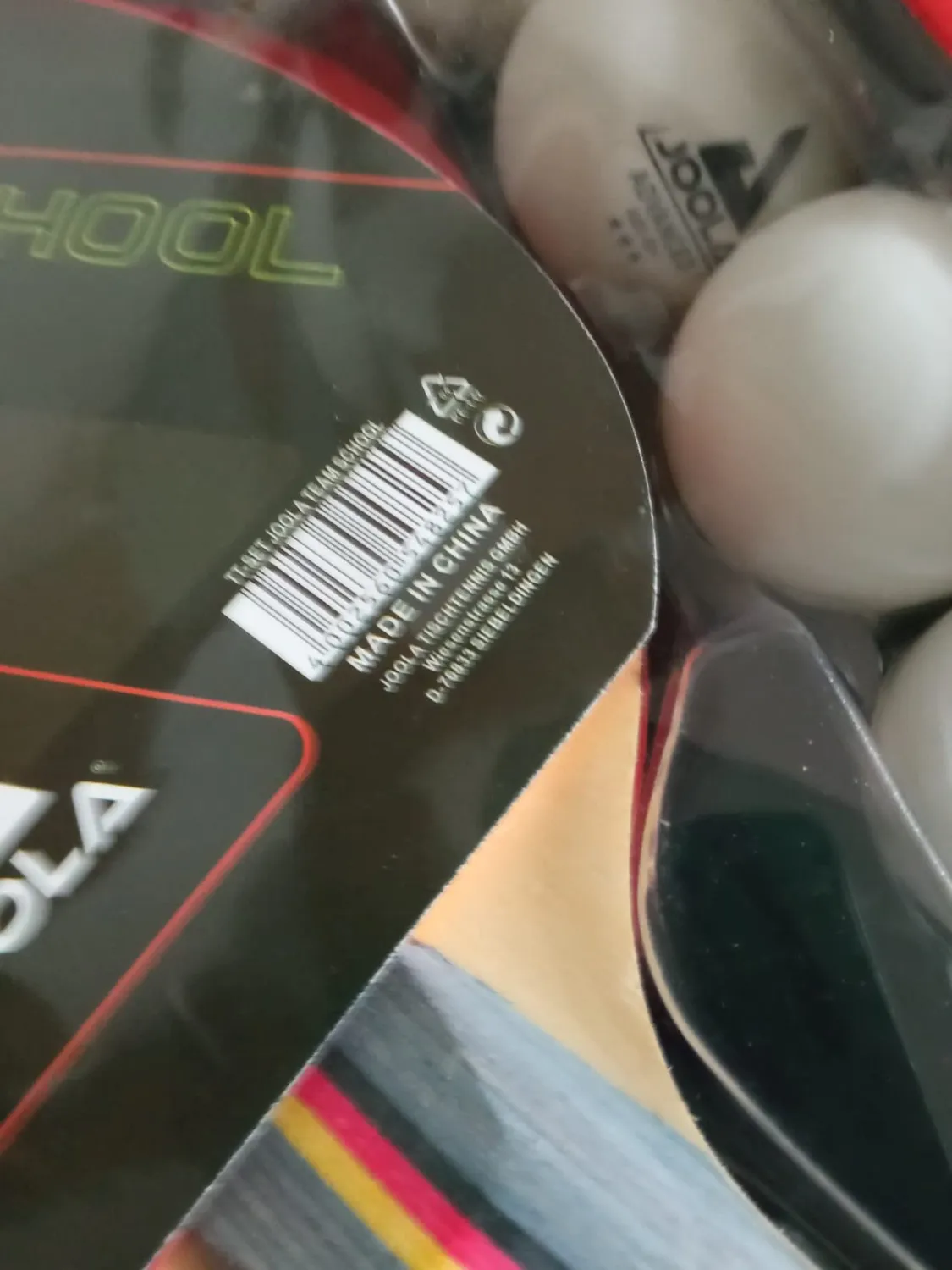 JOOLA Team School set raquettes ping-pong 4 joueurs