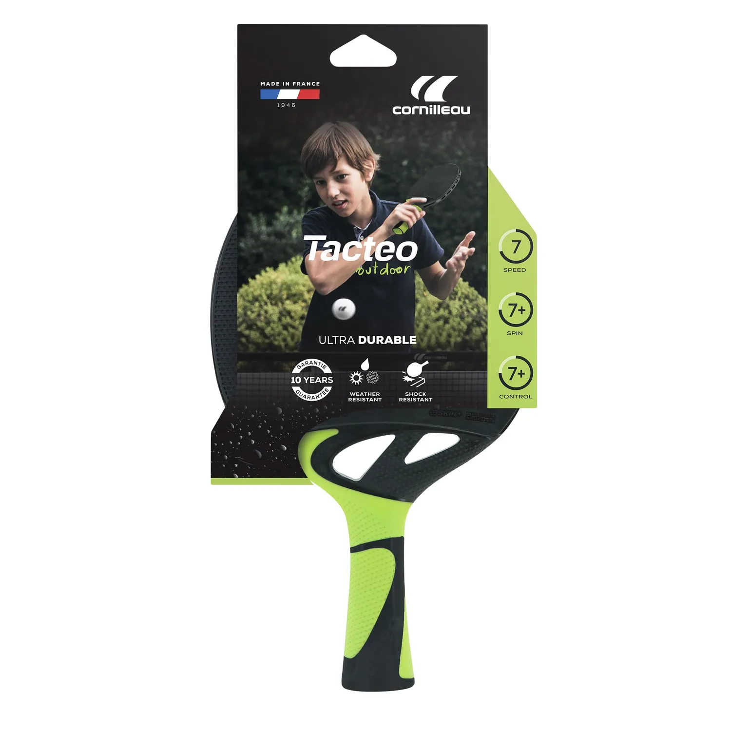 Cornilleau Tacteo raquette ping-pong extérieur lime