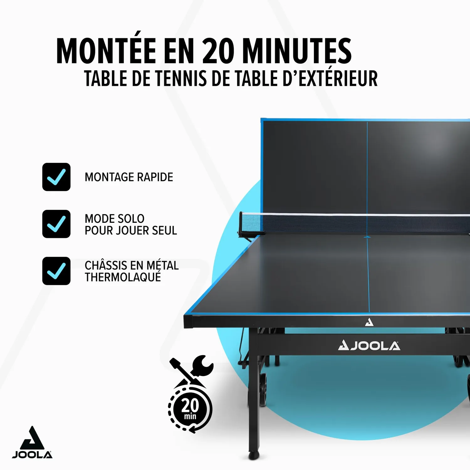 JOOLA J500A table ping-pong extérieur pliante