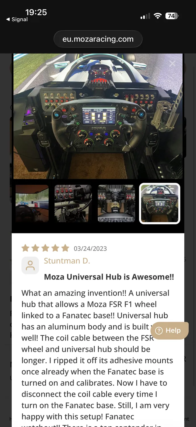 MOZA Racing kit hub universel volant simracing