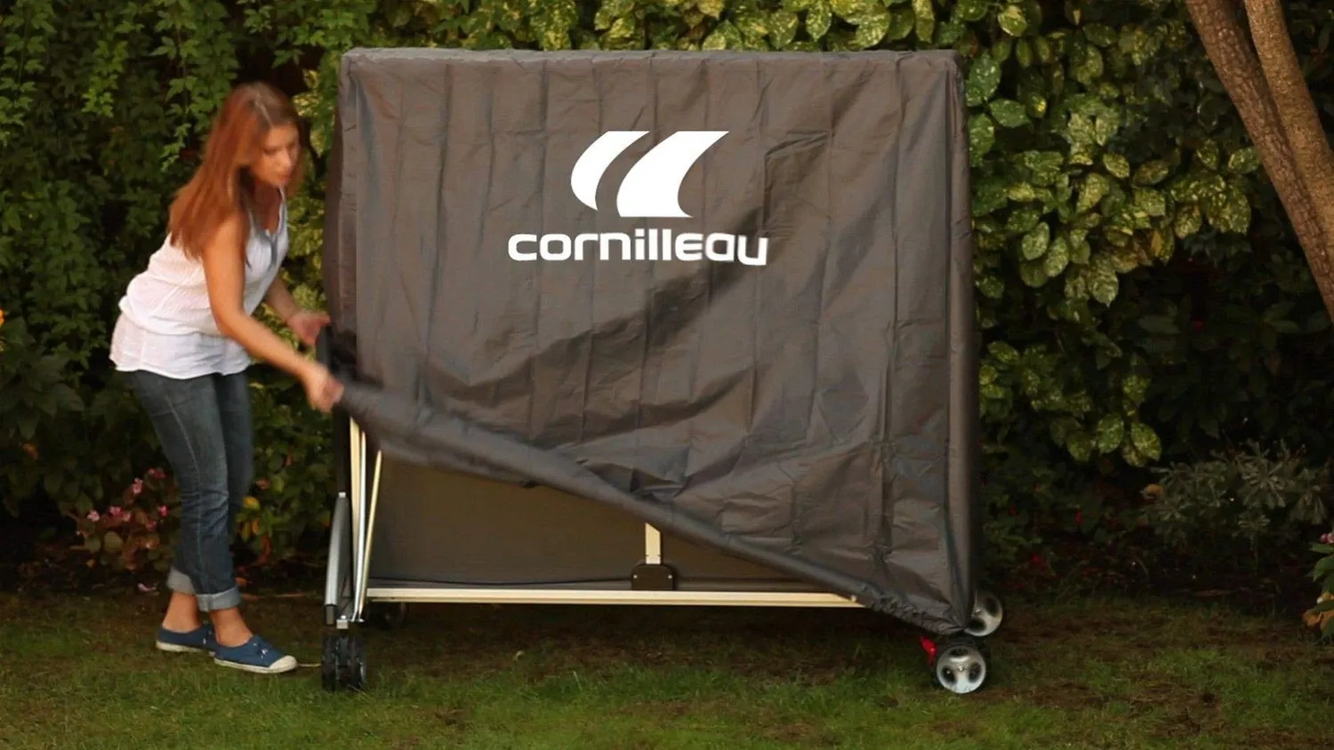 Cornilleau Premium housse table ping-pong grise polyester