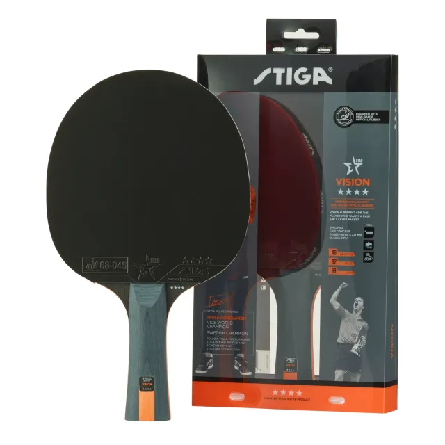STIGA Vision 4 étoiles raquette tennis de table rapide