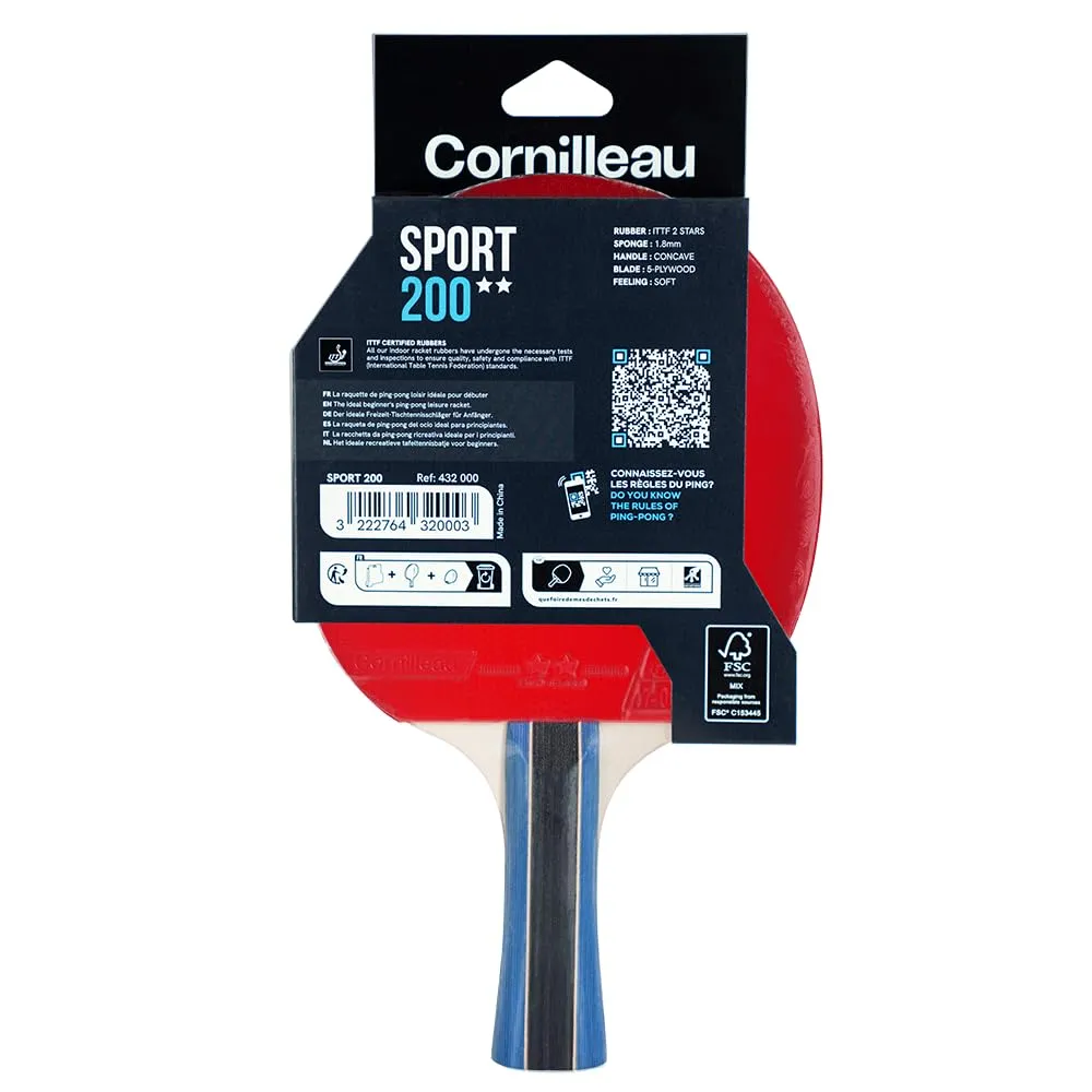 Cornilleau Sport 200 Raquette ping-pong contrôle 2 étoiles