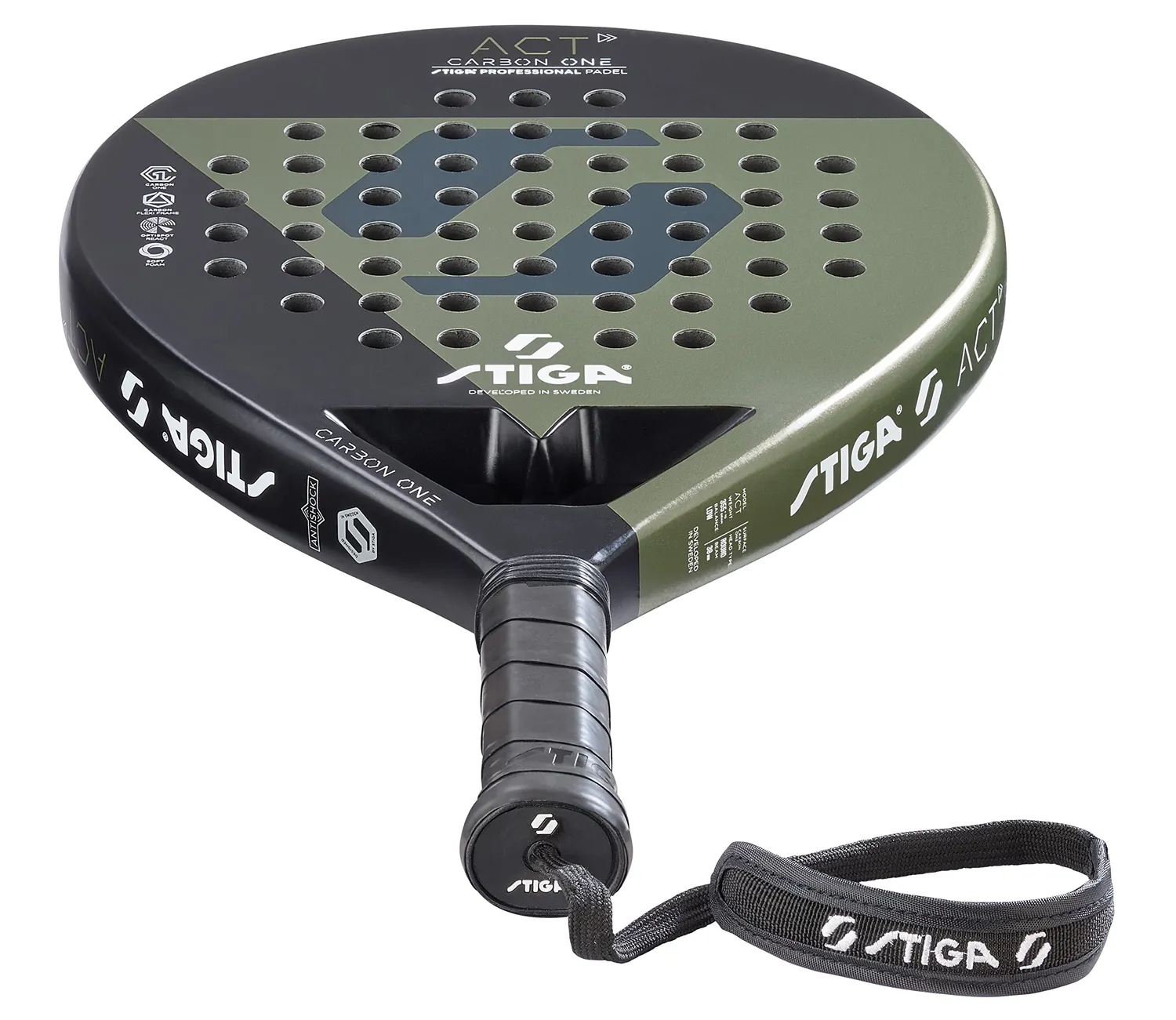 STIGA ACT raquette padel débutant ronde 355g carbone