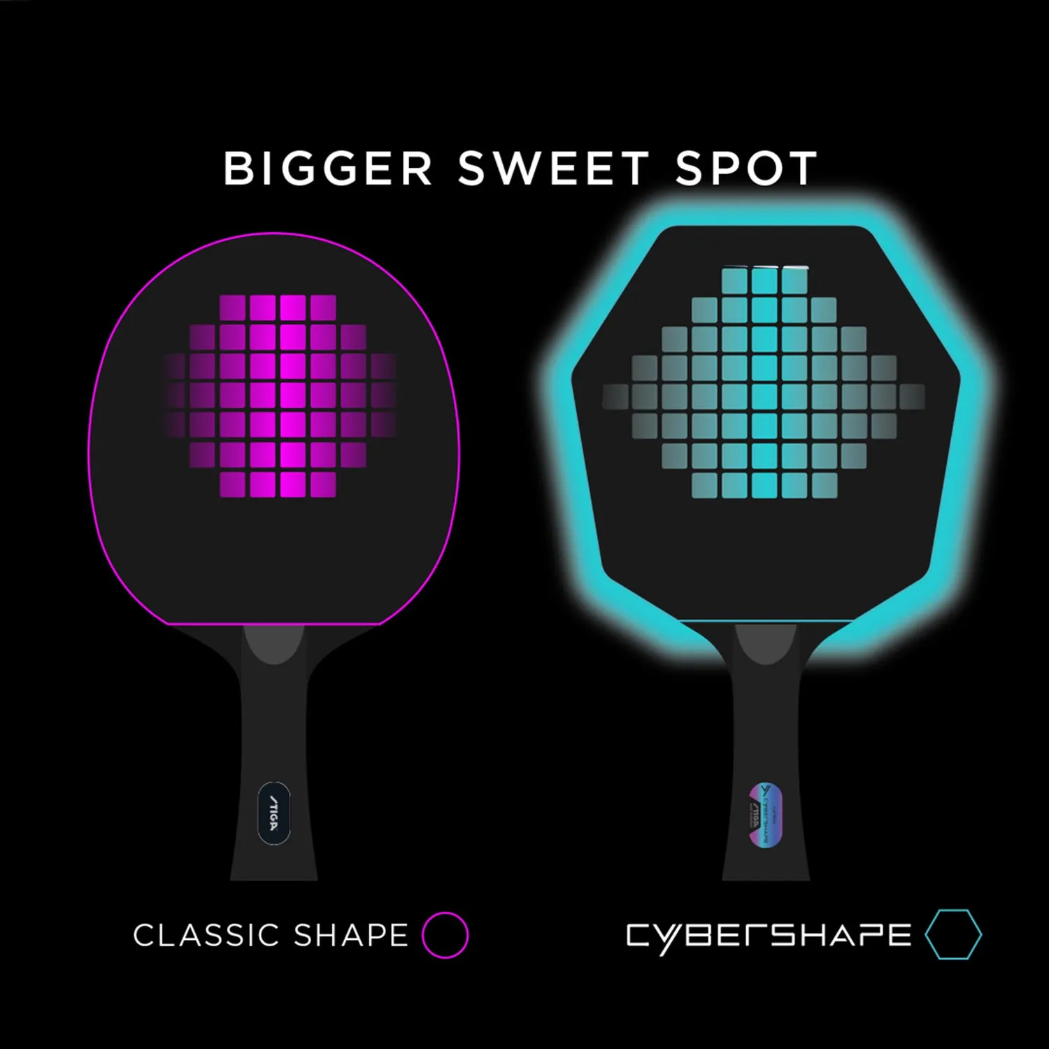 STIGA Cybershape Carbon Soft Touch bois tennis table rapide