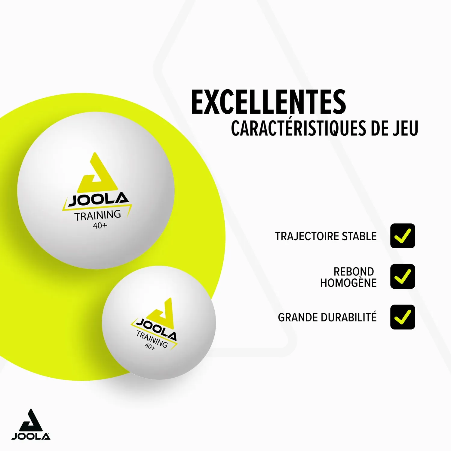 JOOLA Training 120 balles ping-pong entraînement blanches
