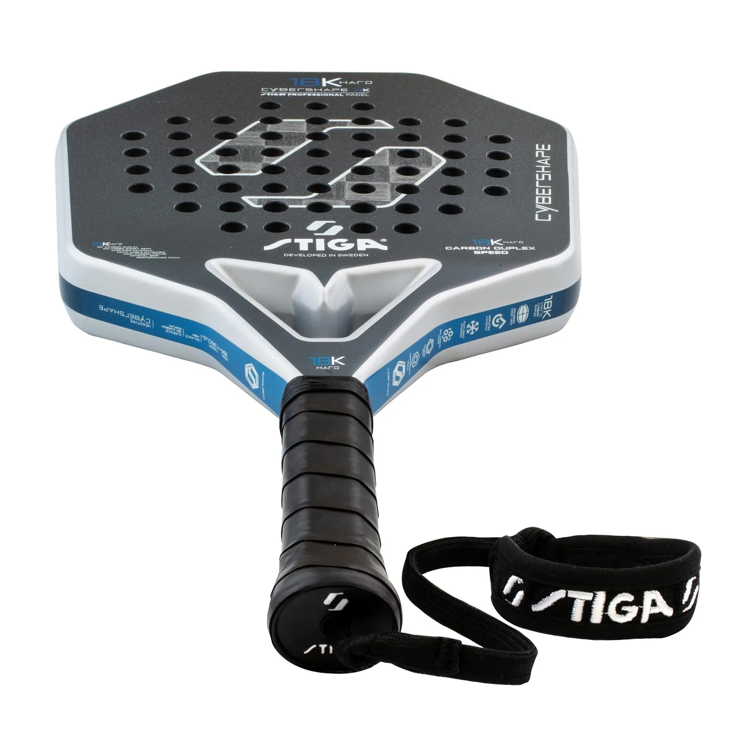 STIGA Cybershape 18K Hard raquette padel contrôle