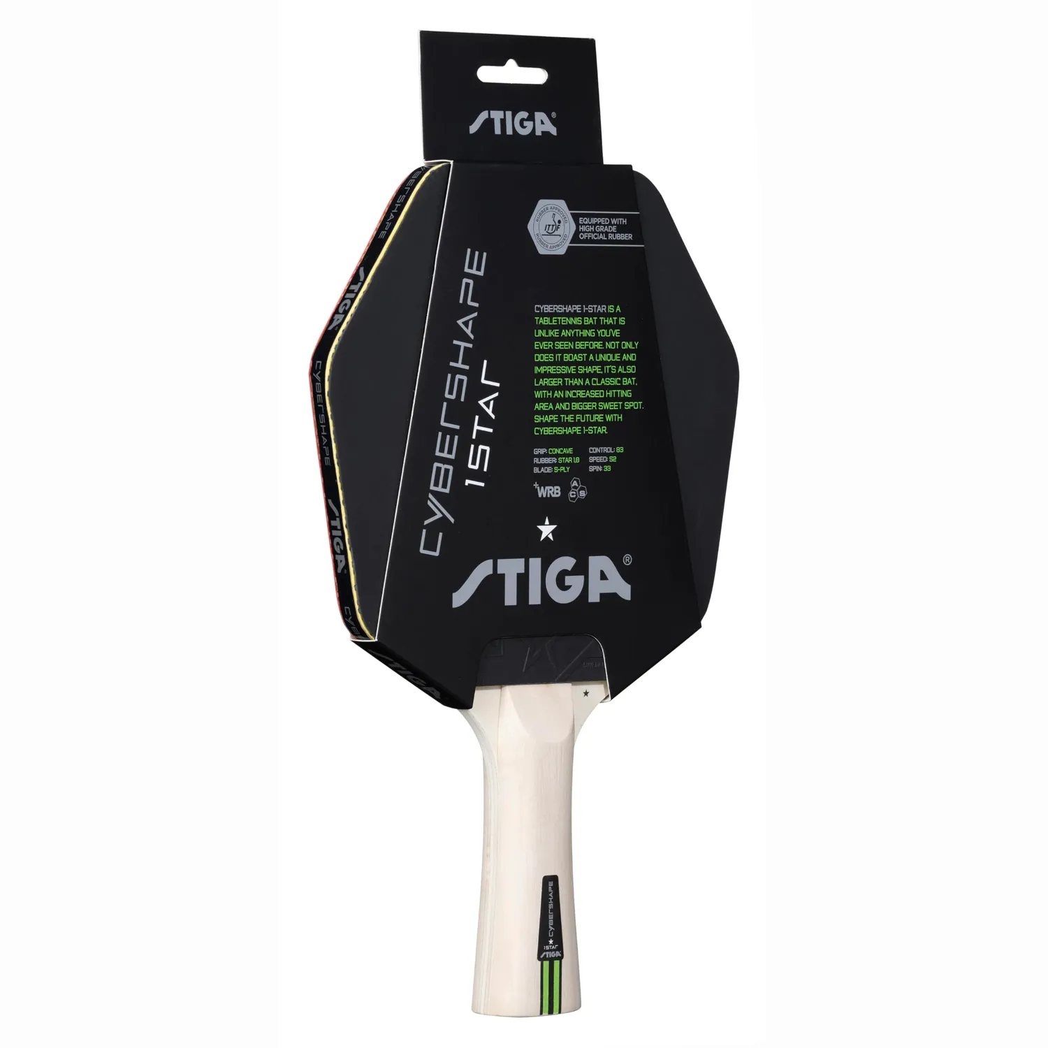 STIGA Cybershape 1-Star raquette tennis de table contrôle