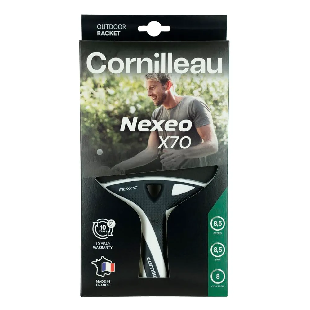 Cornilleau Nexeo X70 raquette ping-pong noir blanc extérieur