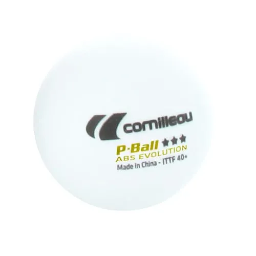 Cornilleau P-Ball ABS Evo balle ping-pong x3 blanc