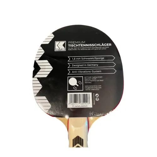 Kettler Premium raquette de ping-pong ITTF manche concave