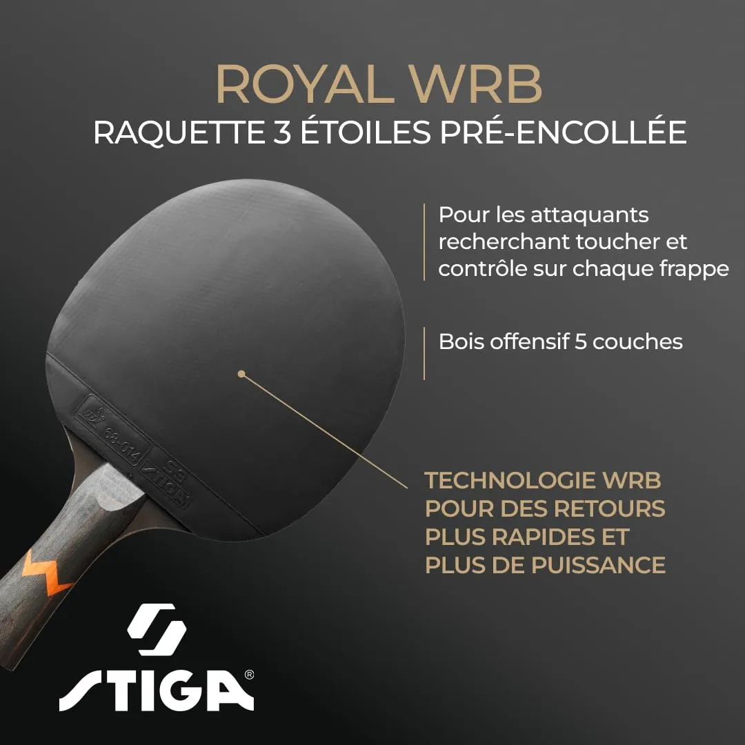 STIGA Royal 3-Star raquette tennis de table offensive WRB
