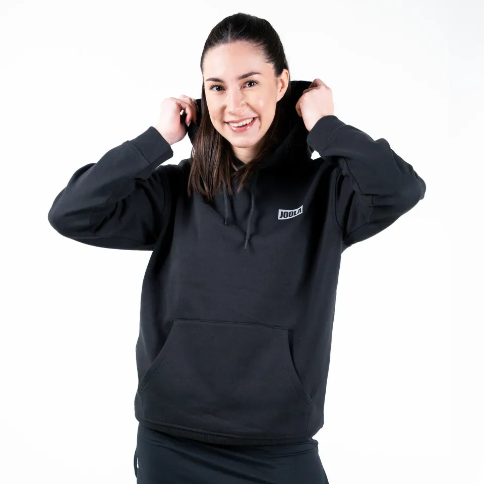 JOOLA Sweat Capuche Polaire Unisexe Noir Coton