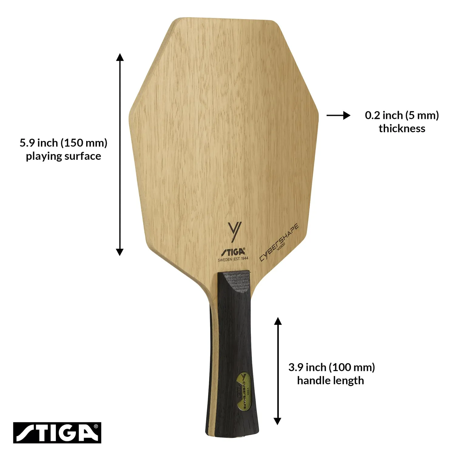 STIGA Cybershape Wood bois tennis de table concave offensif