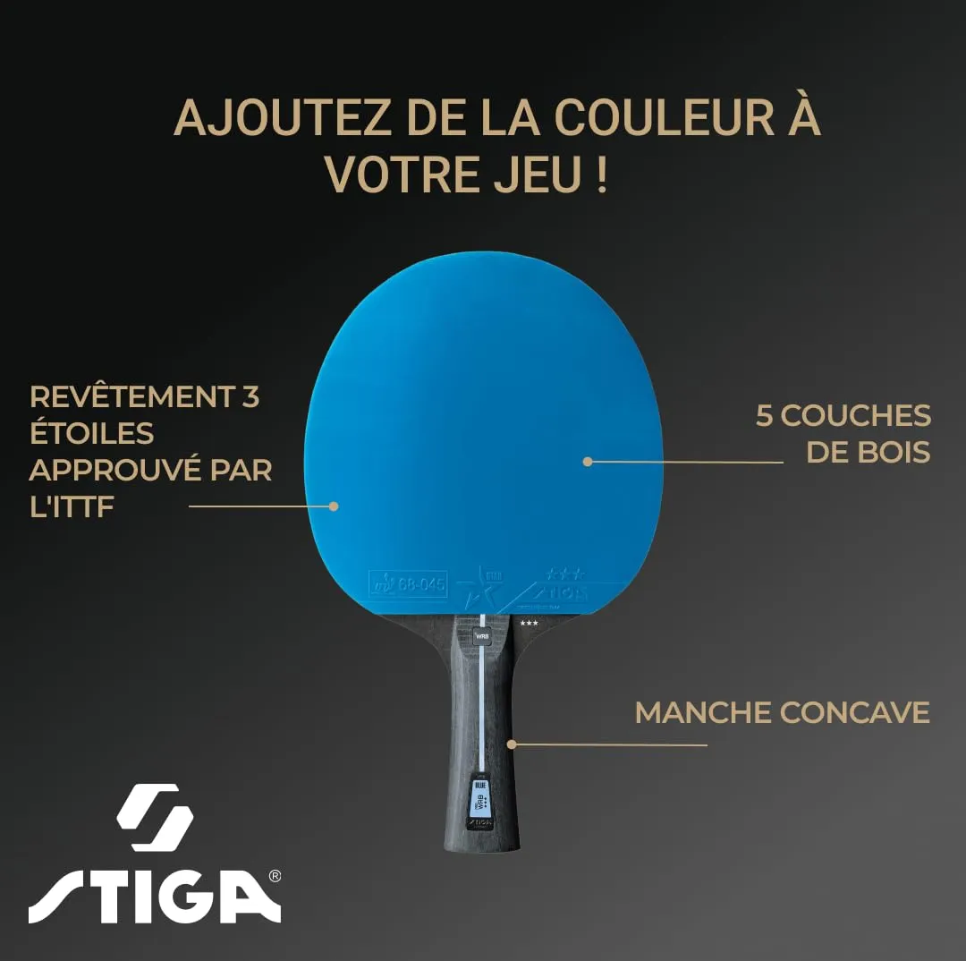 STIGA Pro WRB Blue Edition raquette ping pong bleue