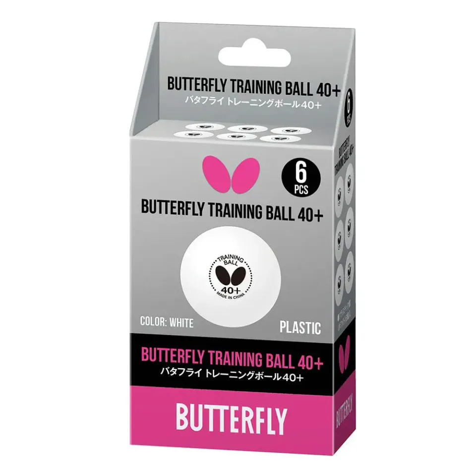 Butterfly Training Ball 40+ balles ping pong x6 entraînement