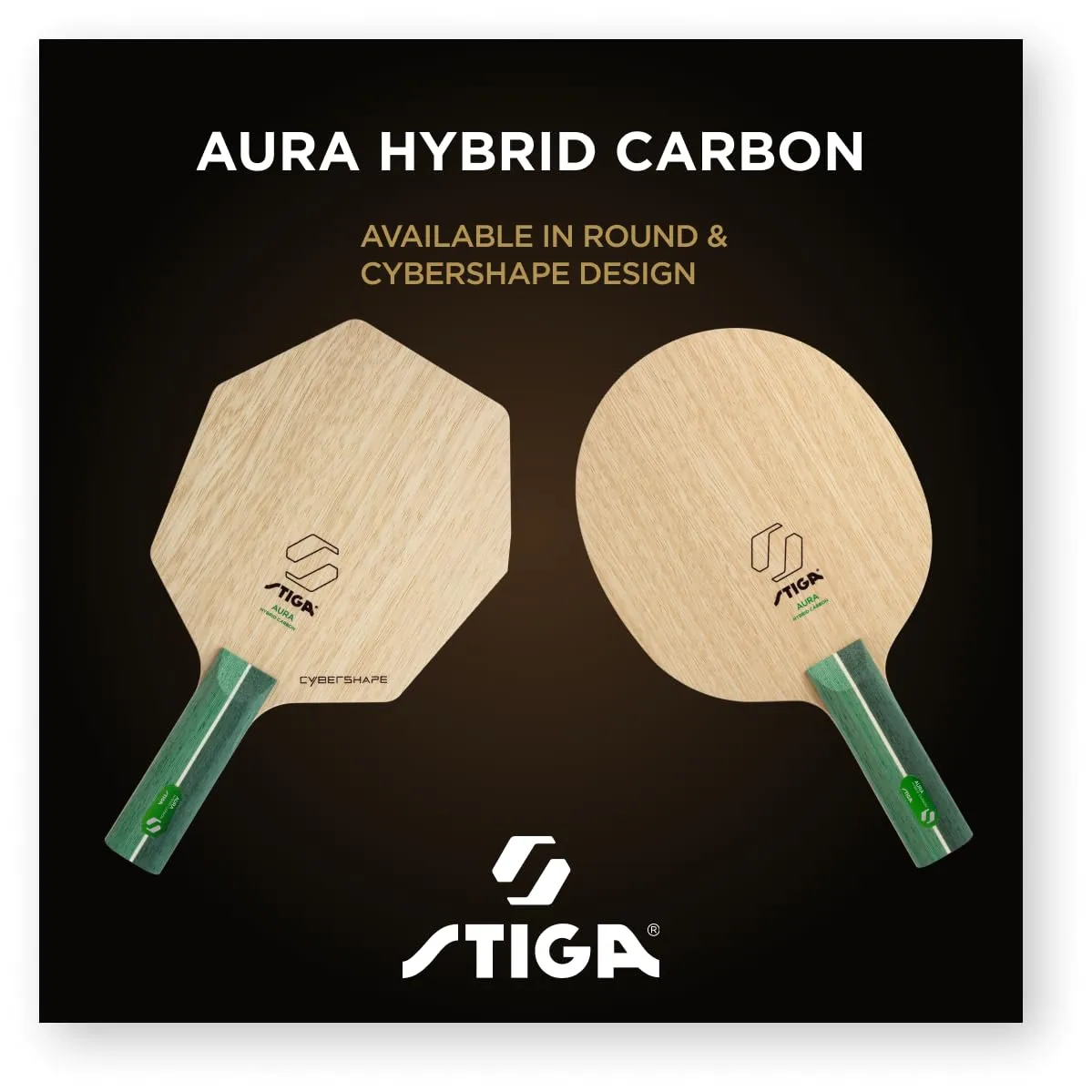 STIGA Aura Hybrid Carbon bois ping pong Round Master