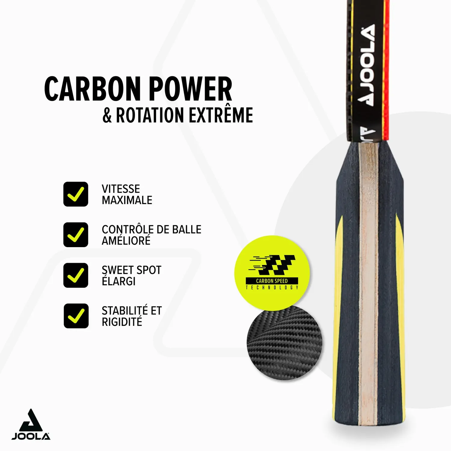 JOOLA Carbon Pro raquette ping pong carbone 5 étoiles