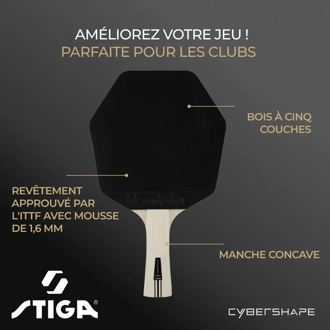 STIGA Cybershape Hobby raquette ping-pong concave