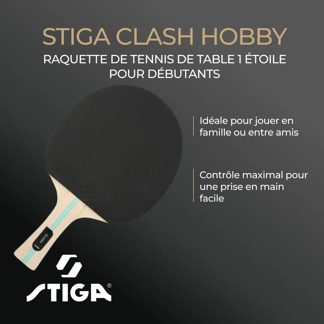 STIGA Hobby Clash raquette ping-pong contrôle noir/rouge