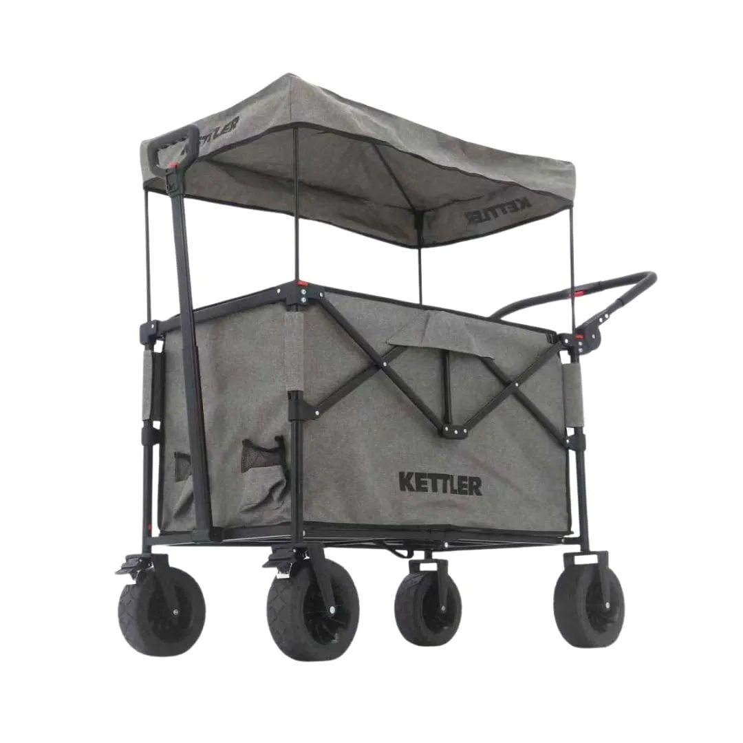 Kettler Easy chariot pliable gris avec frein
