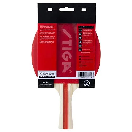 STIGA React 2 étoiles raquette ping-pong Noir Rouge
