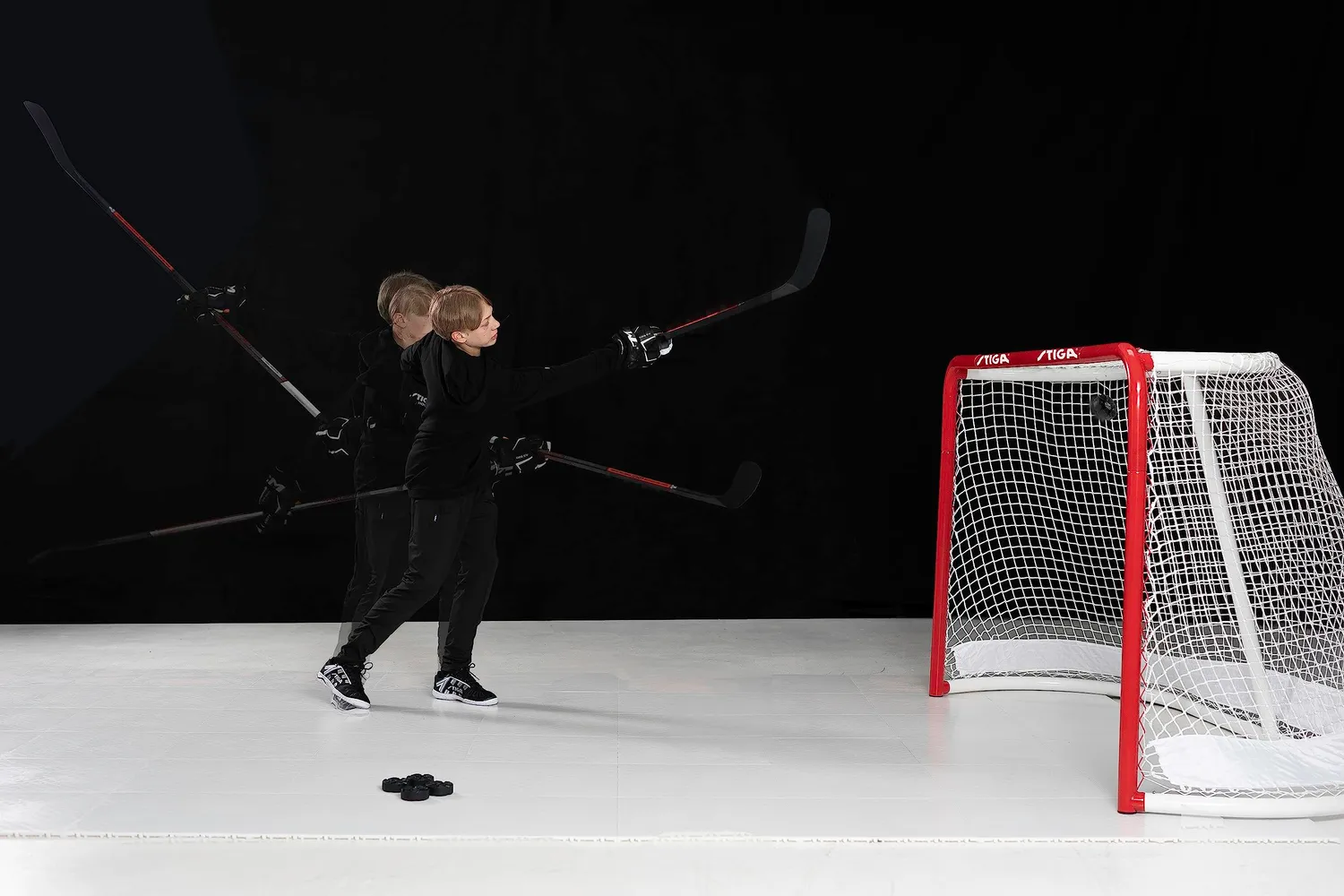 STIGA Play Off street goal but hockey rue 183 cm rouge
