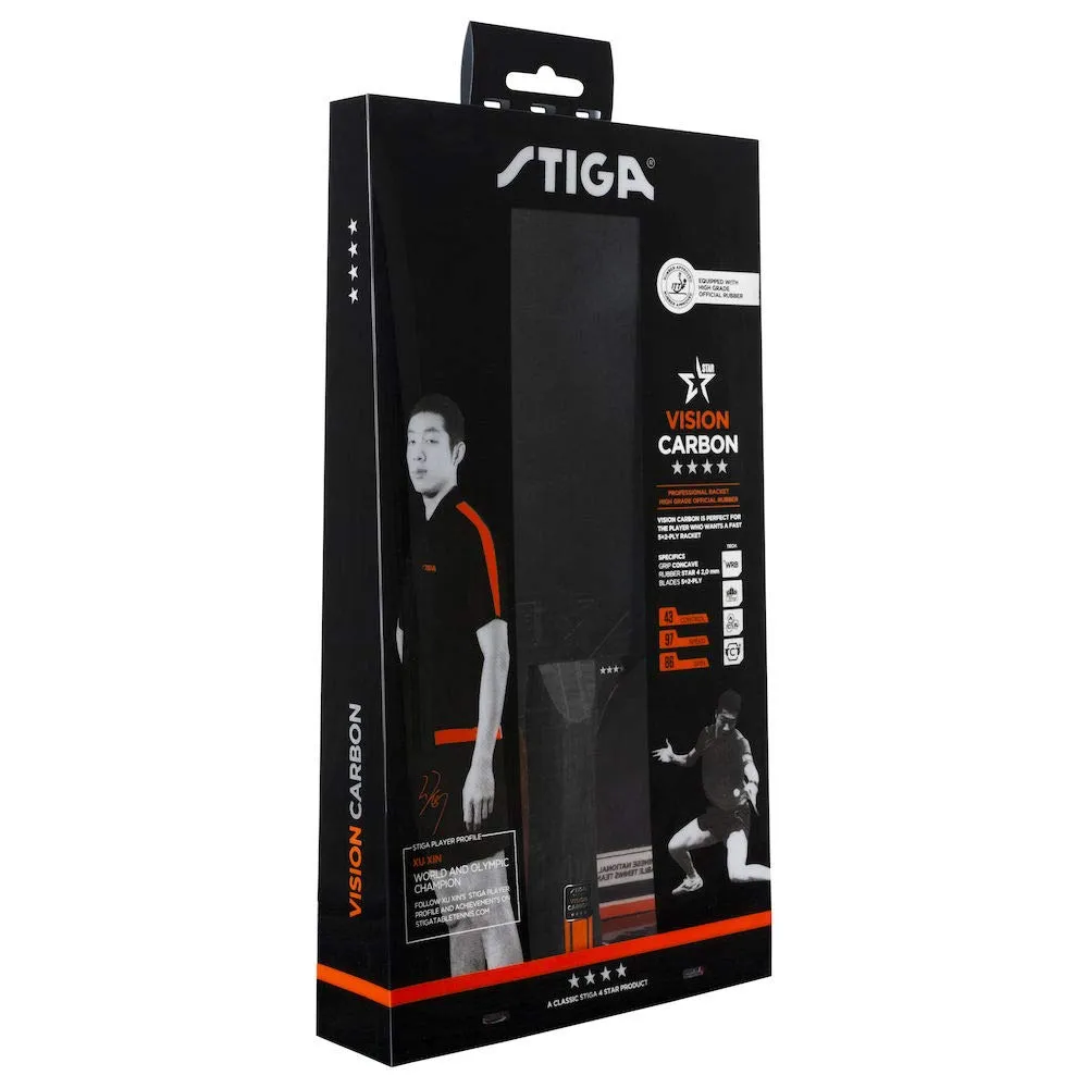 STIGA Vision Carbone raquette ping-pong 4 étoiles rapide