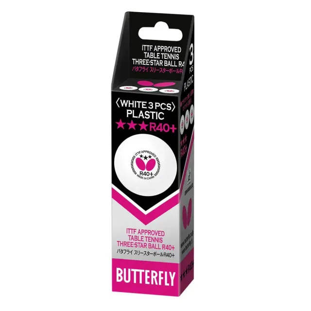 Butterfly R40+ *** balles compétition x3 homologuées