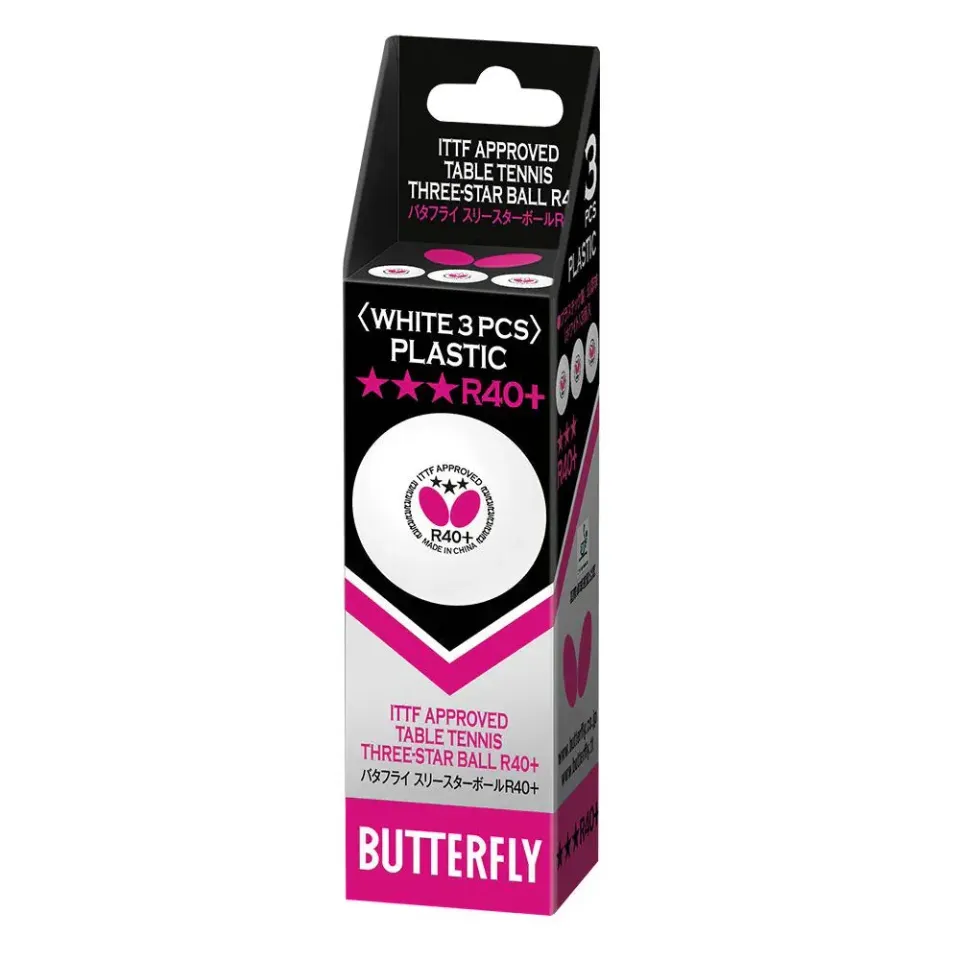 Butterfly R40+ *** balles compétition x3 homologuées