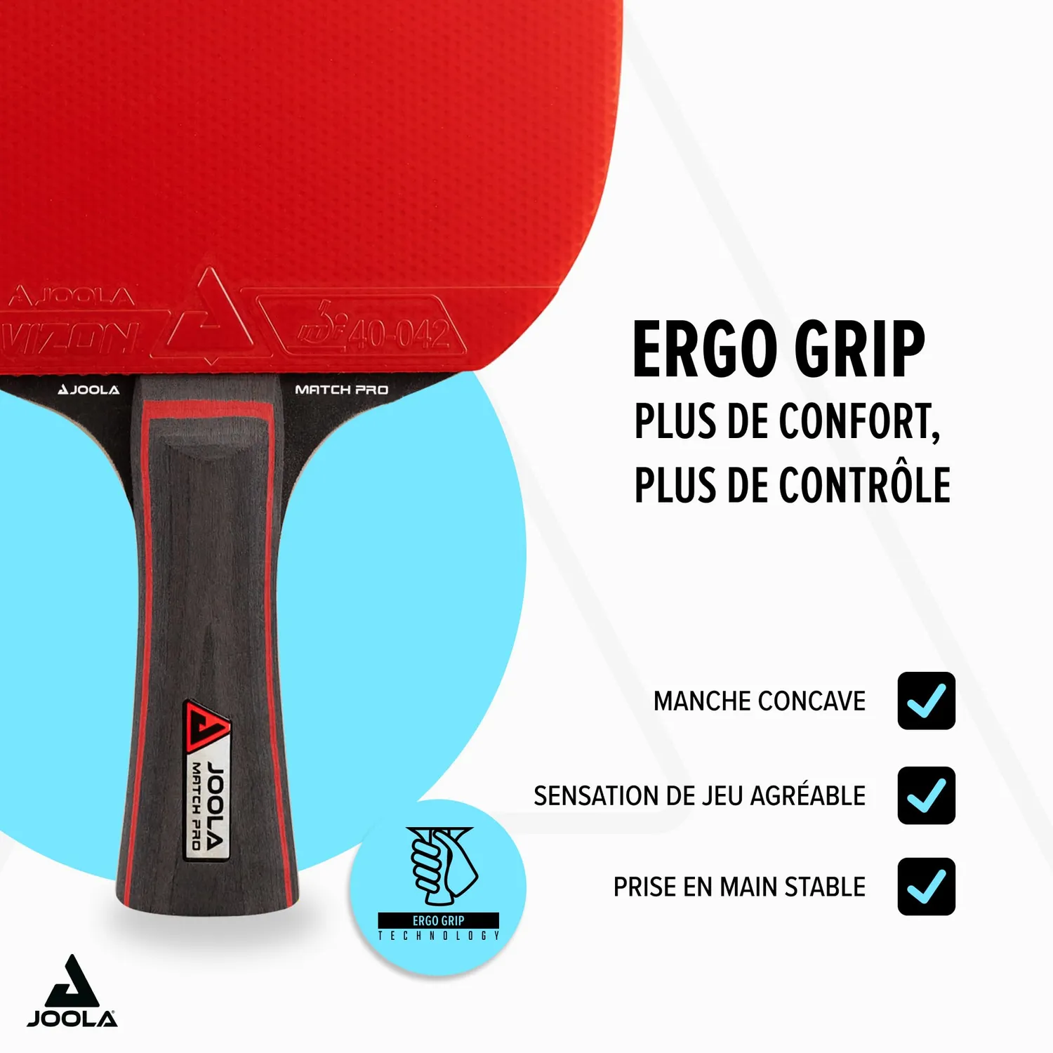 JOOLA Match Pro raquette ping-pong 4 étoiles 1,8 mm