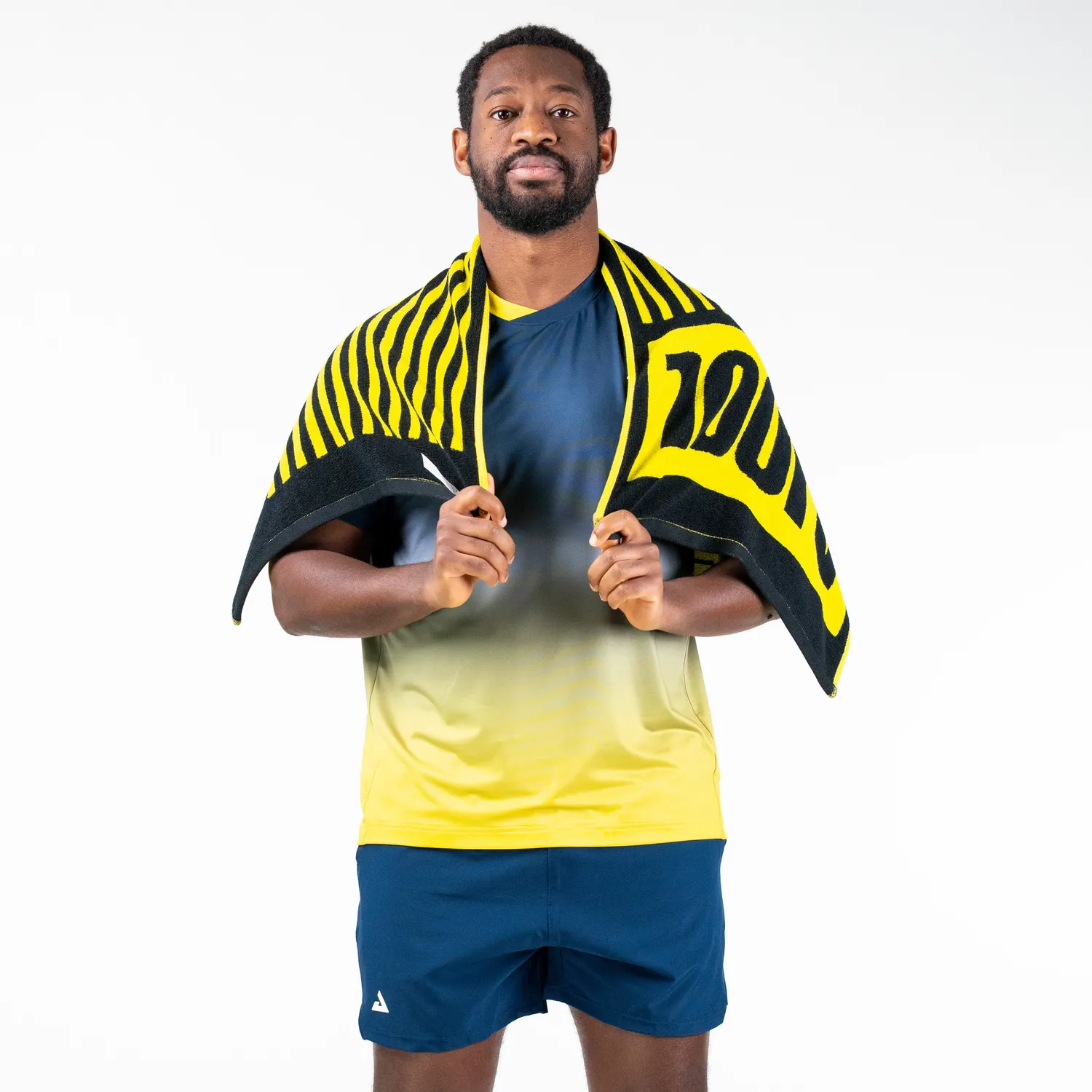 JOOLA Large Wordmark serviette de sport coton noir jaune