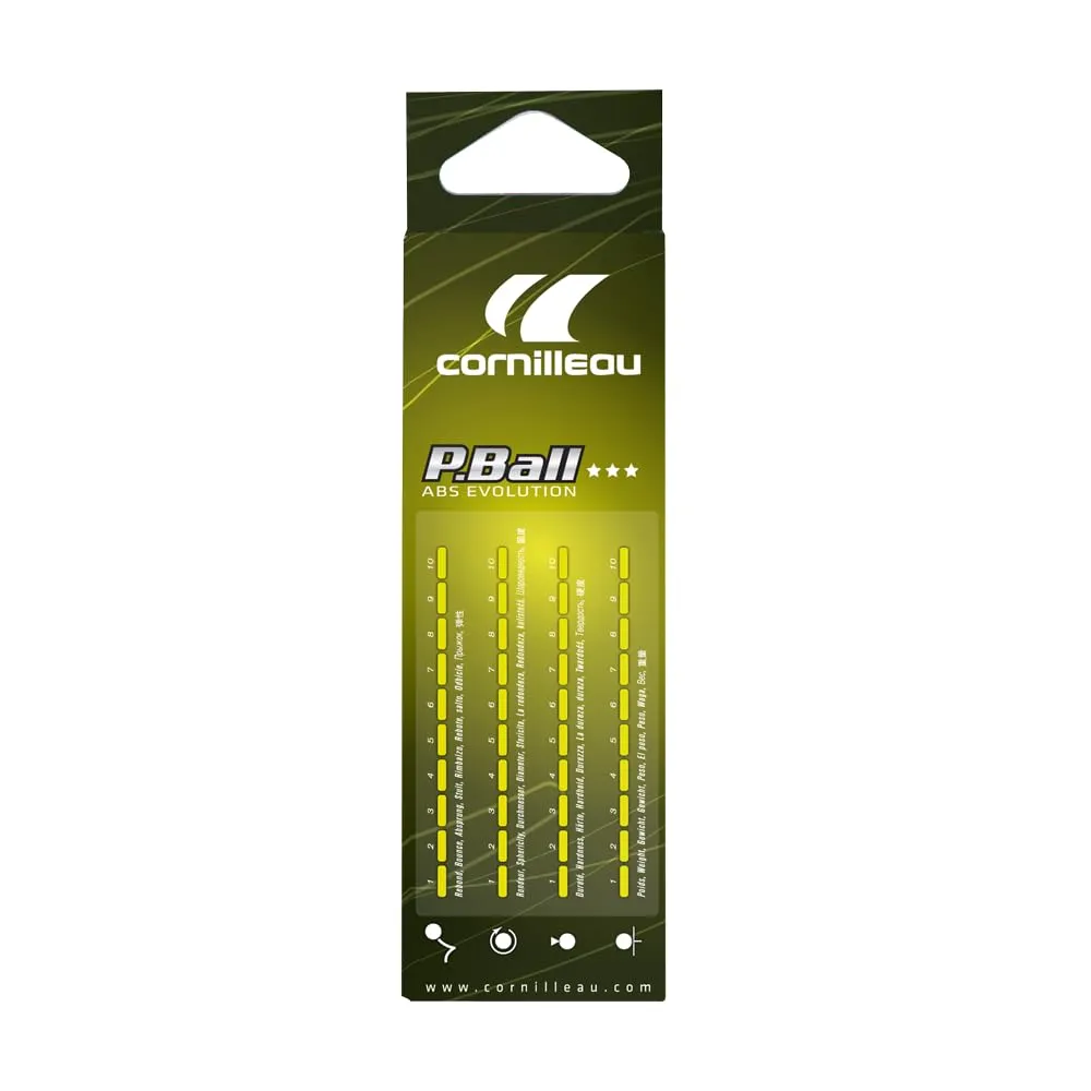 Cornilleau P-Ball ABS Evo balle ping-pong x3 blanc
