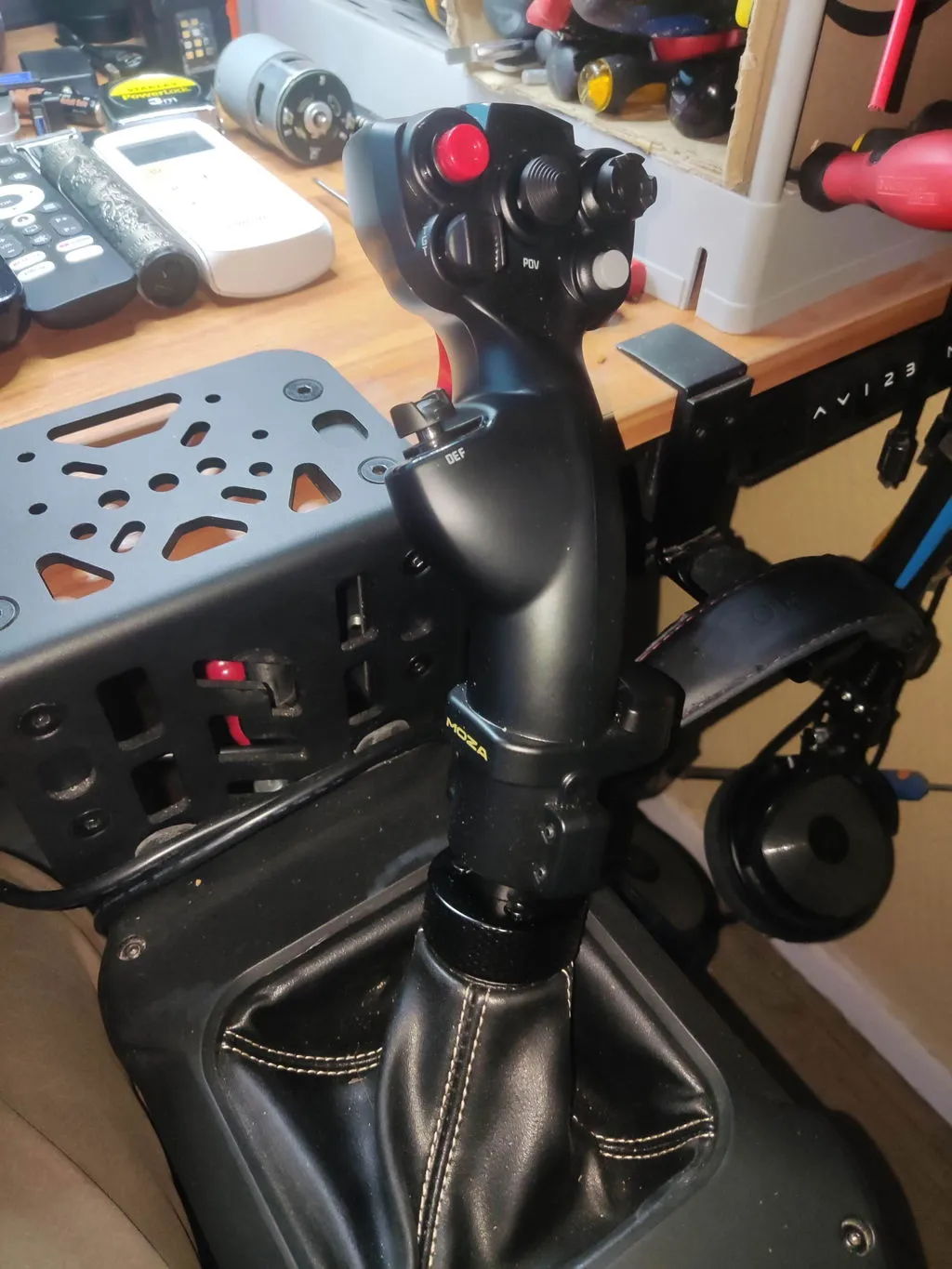 MOZA Racing MHG joystick carbone effet Hall RGB