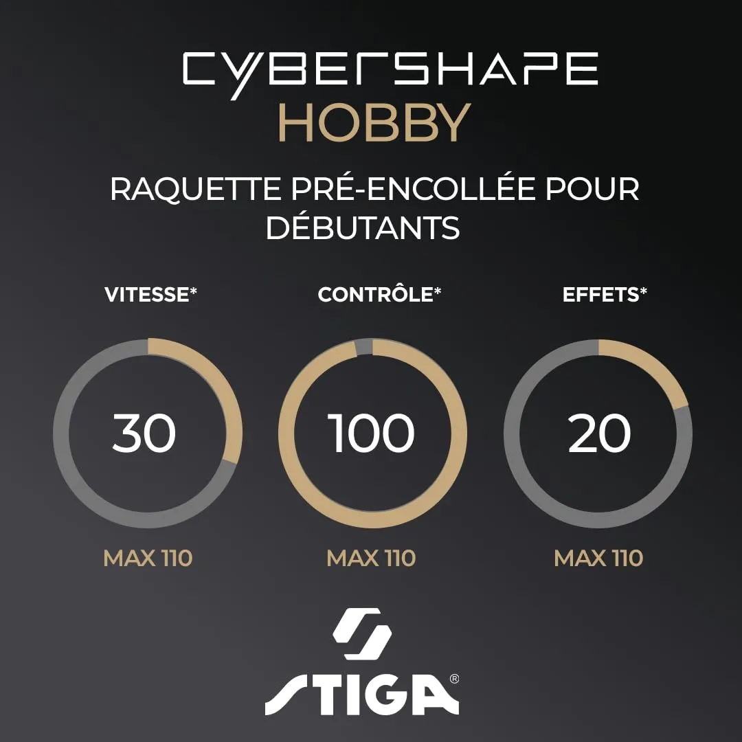 STIGA Cybershape Hobby raquette ping-pong concave