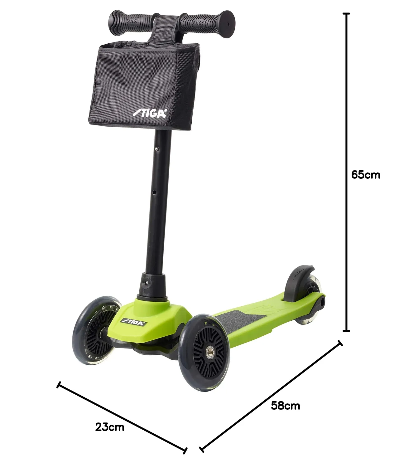 STIGA Mini trottinette 3 roues enfant panier