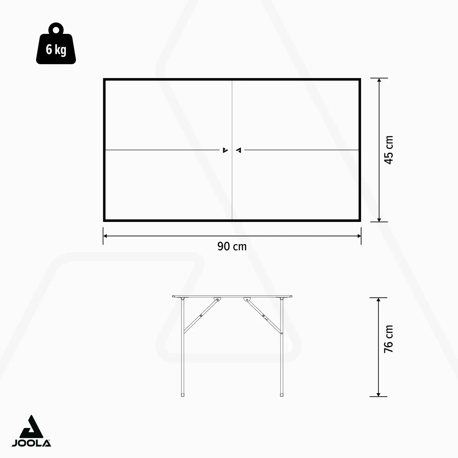 JOOLA Mini table tennis de table bleue 90 cm intérieur