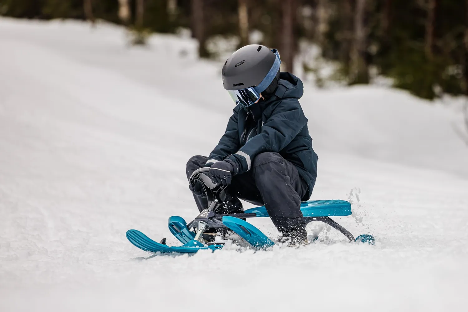 STIGA Snowracer Curve luge à volant frein acier 90 kg