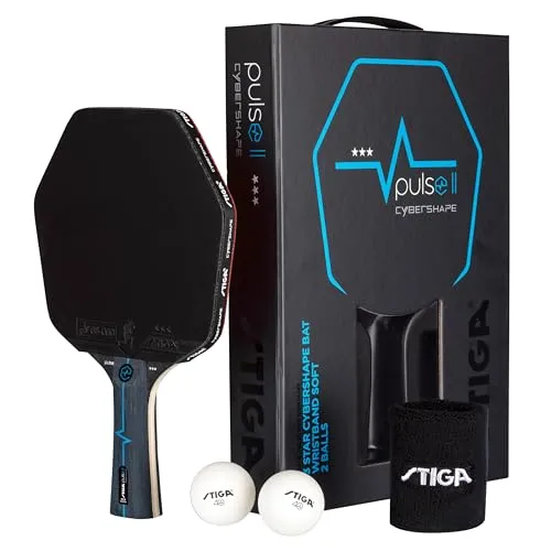 STIGA Pulse Box II raquette ping-pong Cybershape 3 étoiles + balles