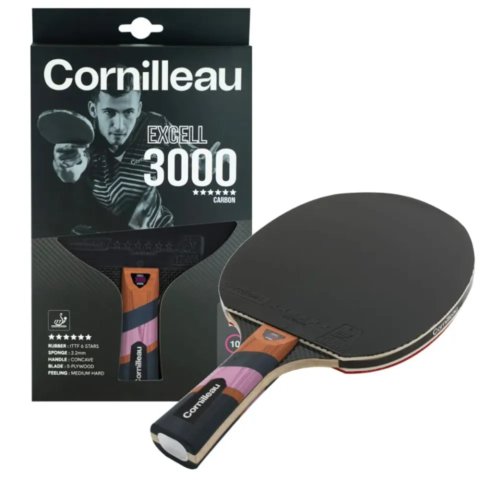 Cornilleau Excell 3000 Carbon raquette ping pong intérieur Off+