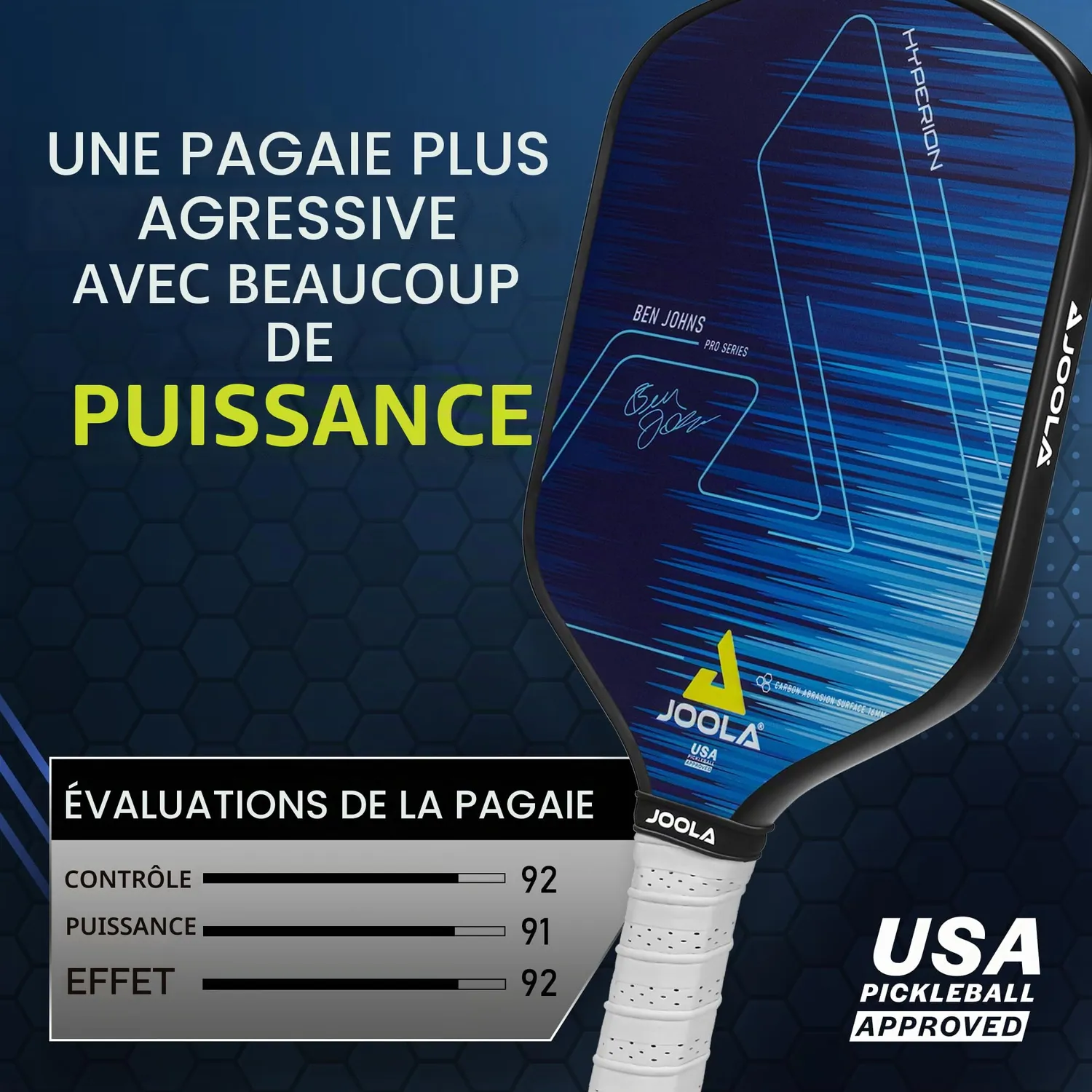 JOOLA Hyperion CAS 16 raquette pickleball 16 mm