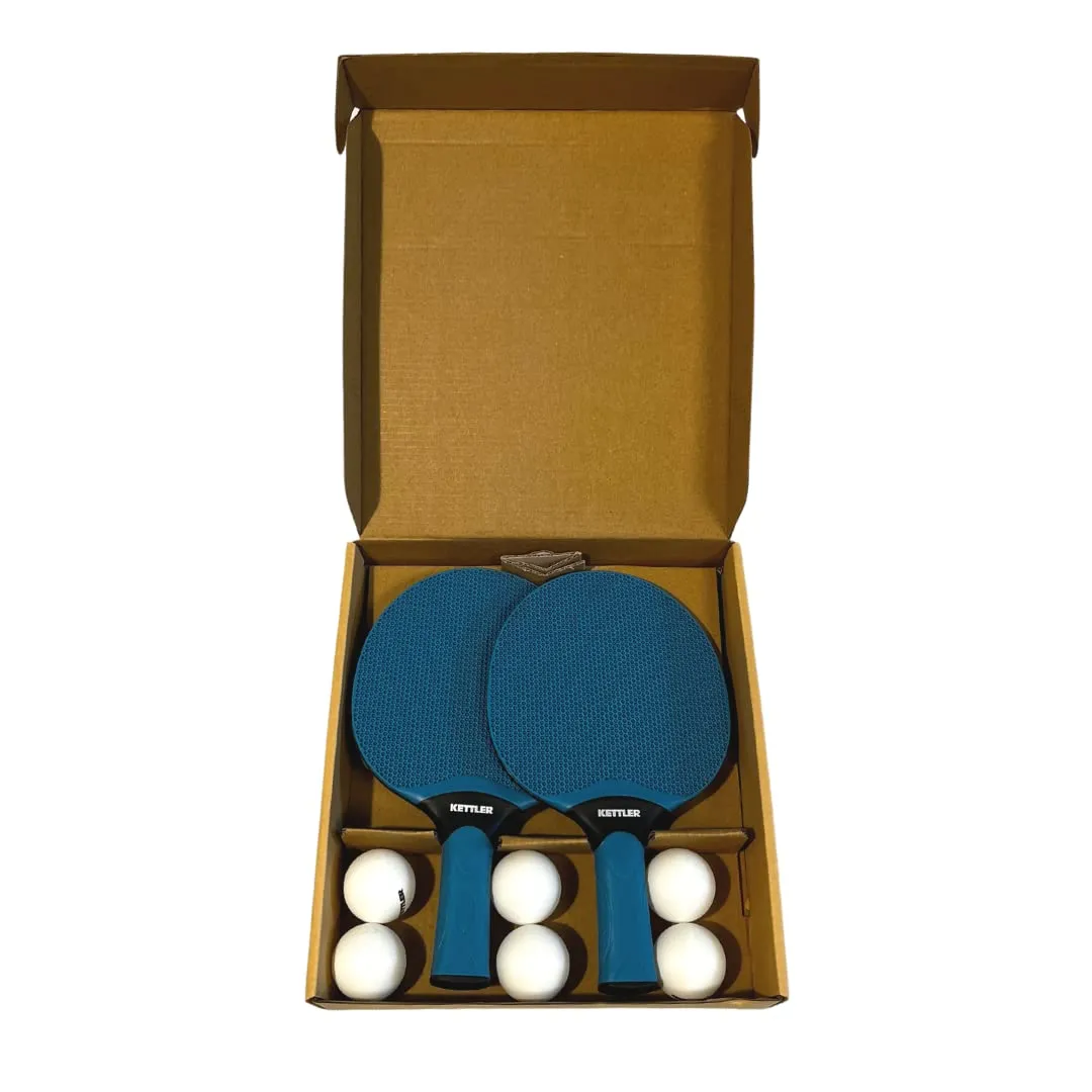 KETTLER Outdoor set 2 raquettes tennis de table + 6 balles