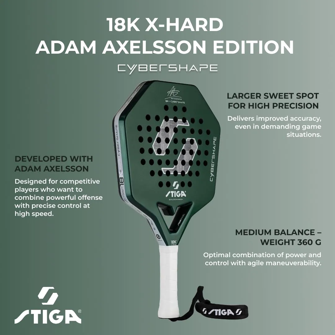 STIGA Cybershape raquette padel Adam X Hard 360g puissance